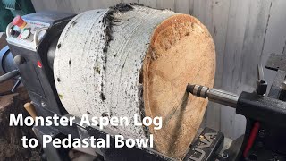 Woodturning  The Biggest Aspen I’ve Ever Seen!