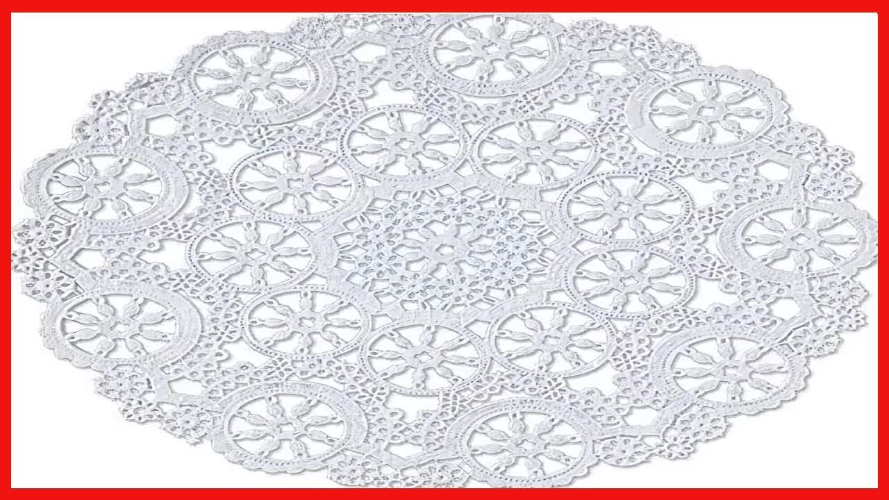 Great product -  Royal Consumer Medallion Lace Round Paper Doilies, 8-Inch, Pack of 20 (B23004), Whi