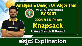 Knapsack using Branch and Bound technique | ADA BCS401