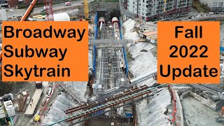 Broadway Subway Skytrain Construction Fall 2022