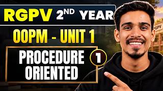 Full L1: Procedure Oriented Programming | OOPM | RGPV 1st Year Update