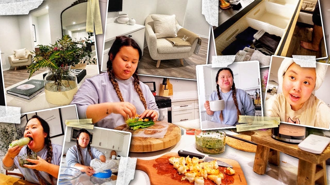 more DIY HOME DECOR!!! + NAILED da COFFEE + COOK with me *SPRING ROLLS + SPAM* + ORGANIZE my bedroom
