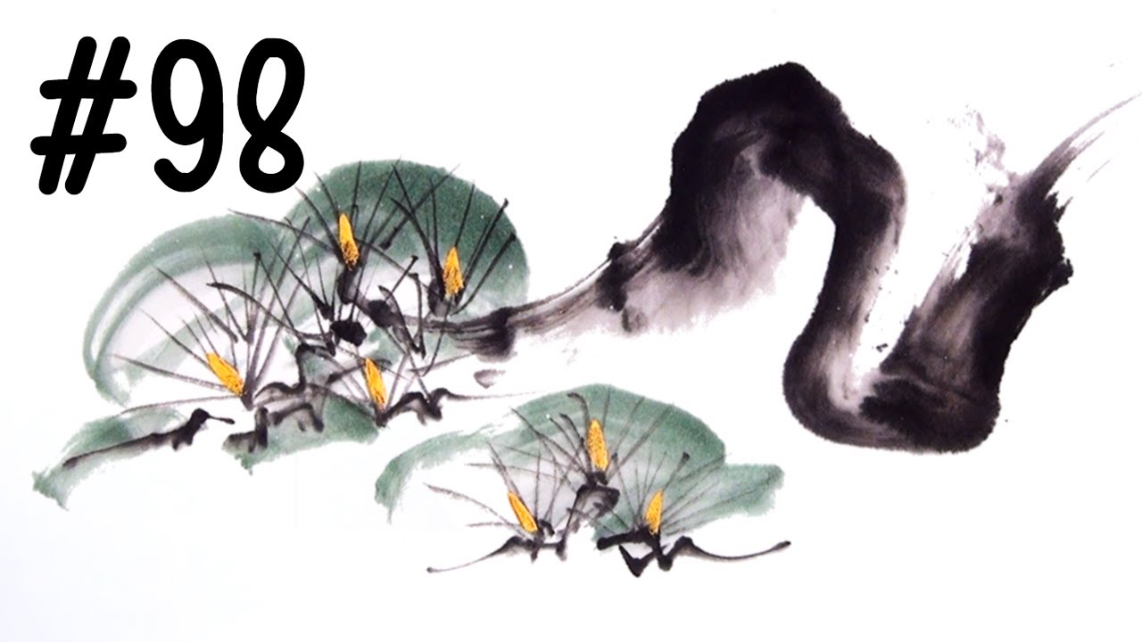 水墨画 ミュージック 松を描く Youtube 水墨画 ミュージック 松を描く Youtube