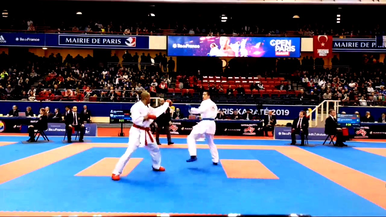(Premier League Paris Karate 2019) Kenji Grillon vs Ryutaro Araga - Playoffs