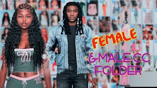 [6.5GB+] Female &amp; Male CC Folder for The Sims 4 | Skins , Accessories, Body, Clothes
