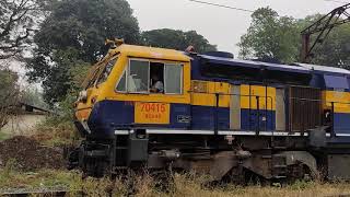 Twin Powerful WDG-4D Engine pulling Heavy loaded Fright and goods train | EMD in Crazy Action