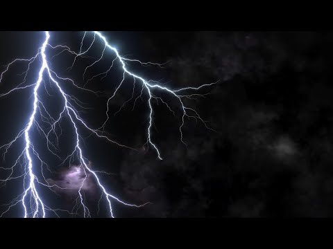Epic 4K Thunderstorm Lightning Strikes Nighttime Lightning Background Video 4K 