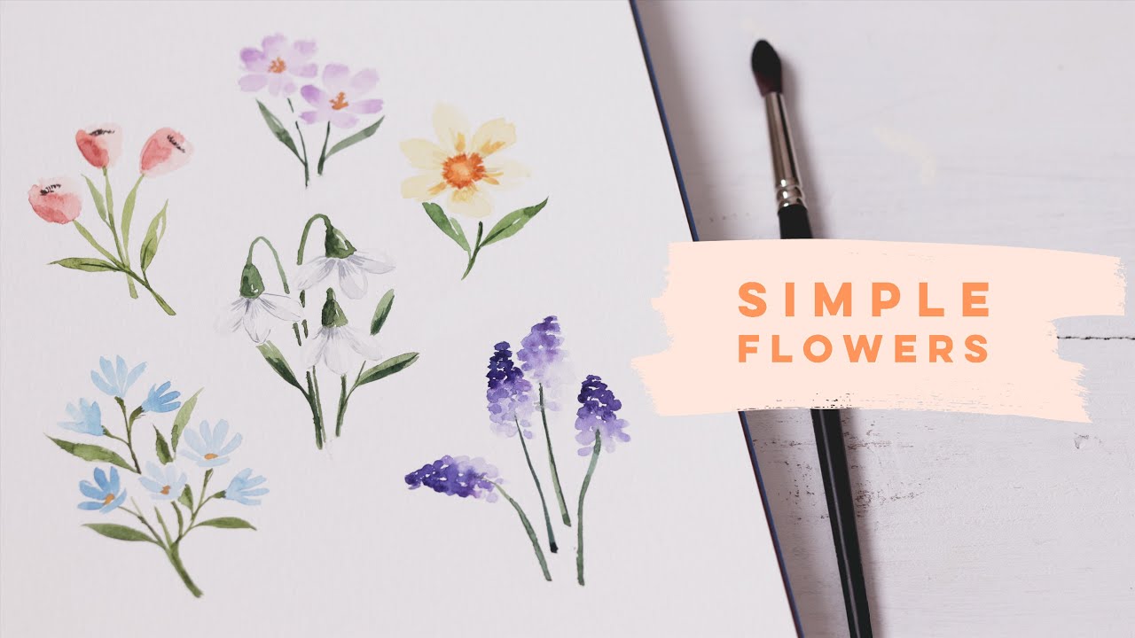 Beginner Watercolor Flowers Springtime Blooms Youtube