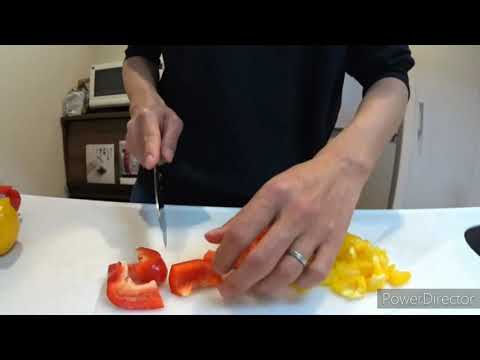 逆再生 ・ パプリカの切り方 ''reverse playback'' let's cut vegetables
