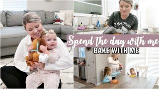 SPEND THE DAY WITH ME | PREGNANT MOM OF 3 | BAKE WITH ME
