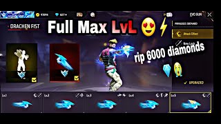 Evo Drachen Fist 👊 Skin || Full Max Level with Emote 👀🧐 #ziddiboyff #freefire