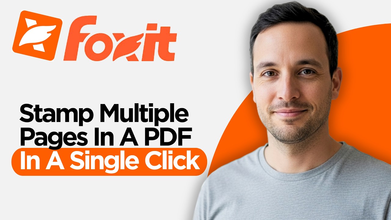 How to Stamp Multiple Pages in a PDF in a Single Click using Foxit PDF ...