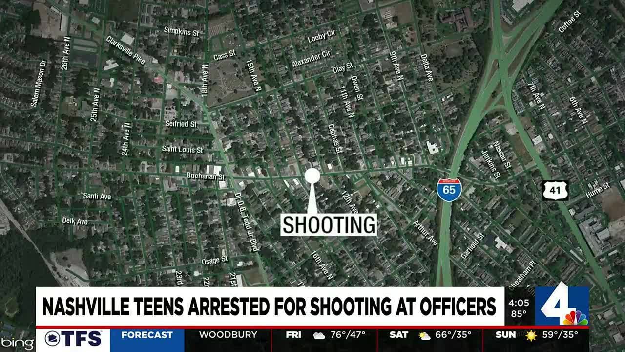 Nashville teens accused of shooting at officers - YouTube