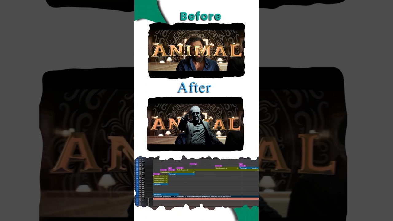 🎬 Animal Teaser  Re-Edit | Before & After | My Version 🔥 #AnimalMovie #BeforeAndAfterEdit #Animal