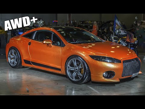 ALL wheels burnout Mitsubishi Eclipse 4 AWD drift  #Powersliding