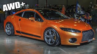 ALL wheels burnout Mitsubishi Eclipse 4 AWD drift  #Powersliding