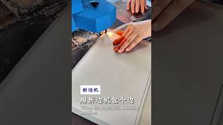 Wrap edge folding machine