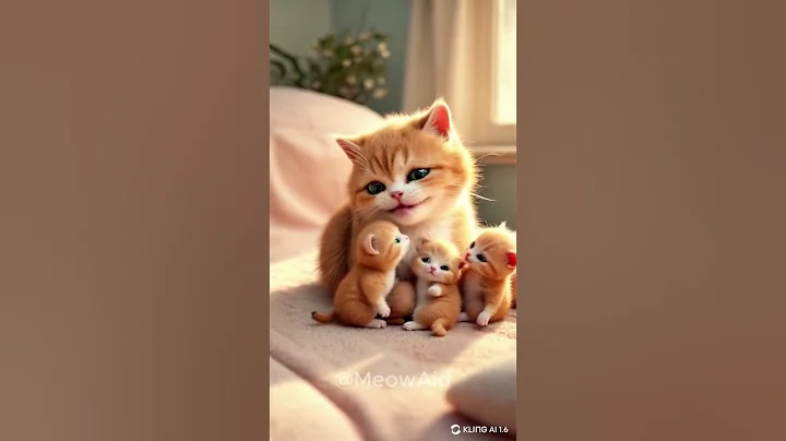 Video 8494871: kitten pets funnycat cutecat, cat cutecat pets funnycats, cat mother kittens cutecat, kitten pets funny cutecat, cat kitten grooming
