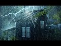 Rain Sounds for Sleeping | 99% Instantly Fall Asleep | Heavy Rain &amp; Strong Thunder Sounds at Night