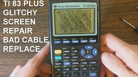 TI-83 Plus Calculator Glitchy Screen. Replace defective flat cable.