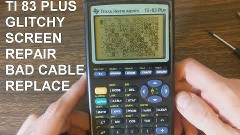 TI-83 Plus Calculator Glitchy Screen. Replace defective flat cable.