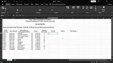 Tutorial Menggunakan Fungsi IF Untuk Mencari Besarnya Diskon