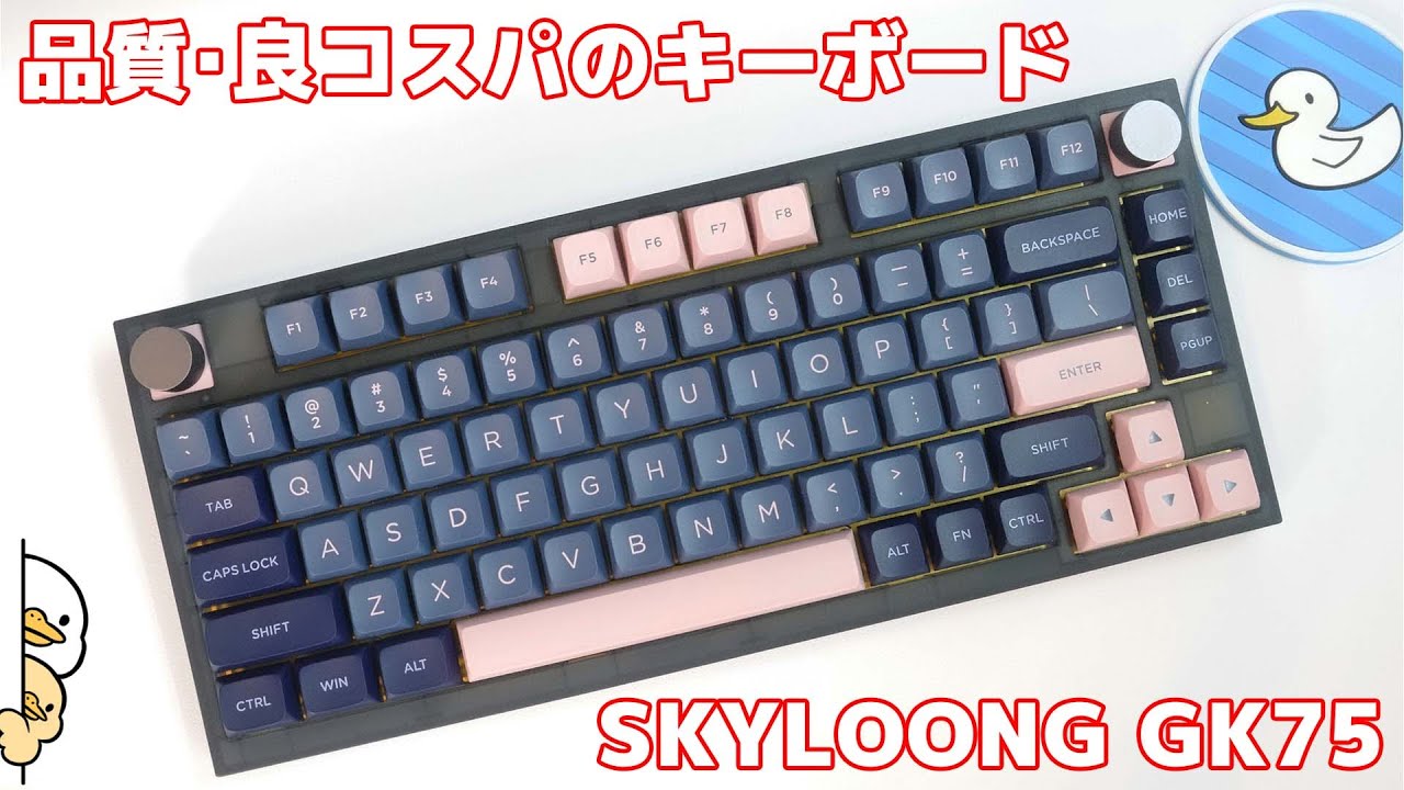SKYLOONG 青・ピンク キーボード 本体 SKYLOONG GK87 Pro Wireless