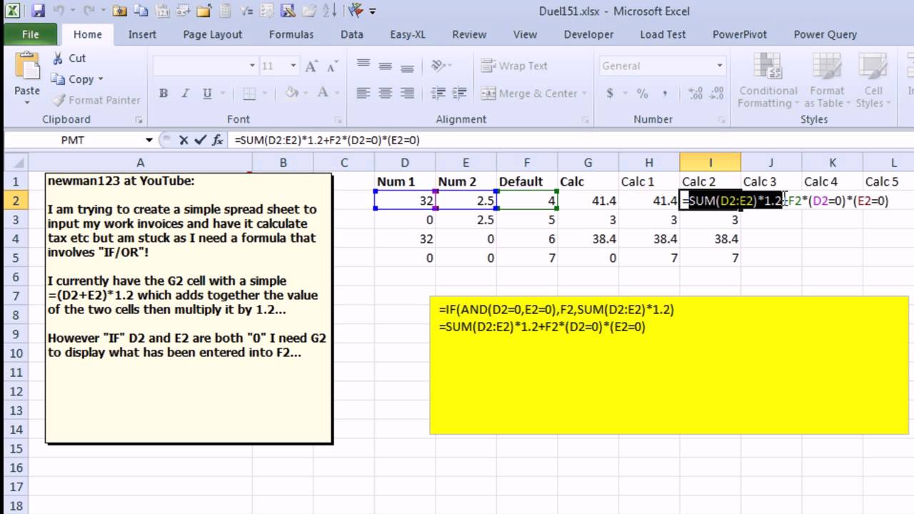 Mr Excel & excelisfun Trick 151: Put 1 of 2 Formulas into Cell Based on ...