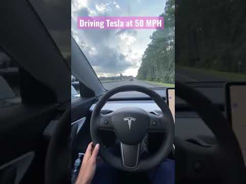 Driving Tesla at