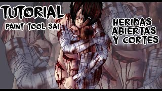 Tutorial Paint tool Sai: Como hacer heridas (abiertas) o cortes.