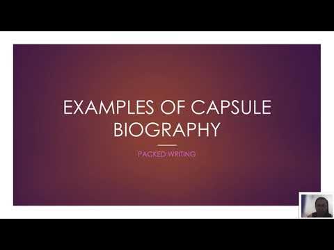 define a capsule biography