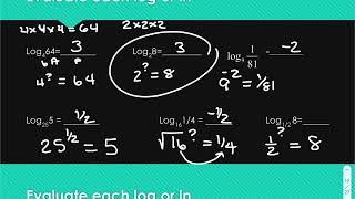 Video Part 2 evaluate logs mentally