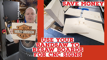 How to resaw boards for CNC signs on the Laguna 1412 bandsaw, with Laguna