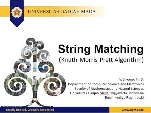 String Matching - Knuth Morris Pratt Algorithm - YouTube