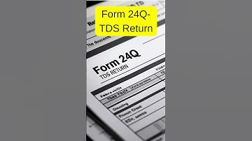 Form 24Q TDS Retur. #incometaxreturn #incometax #tds