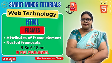 Web Technology | Frames in HTML | Attributes of Frame Element & Nested Frameset Explained #frames