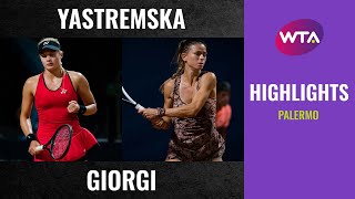 Dayana Yastremska vs. Camila Giorgi | 2020 Palermo Quarterfinal | WTA Highlights