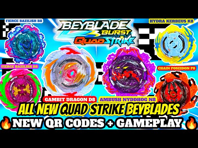 Todos Beyblade Burst Quad Strike QR Codes + Pro Series #beyblade #beyb