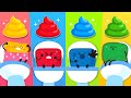Colorful Poo Poo Song with Marshmallows | Rainbow Colors |   More Kids Songs | JunyTony