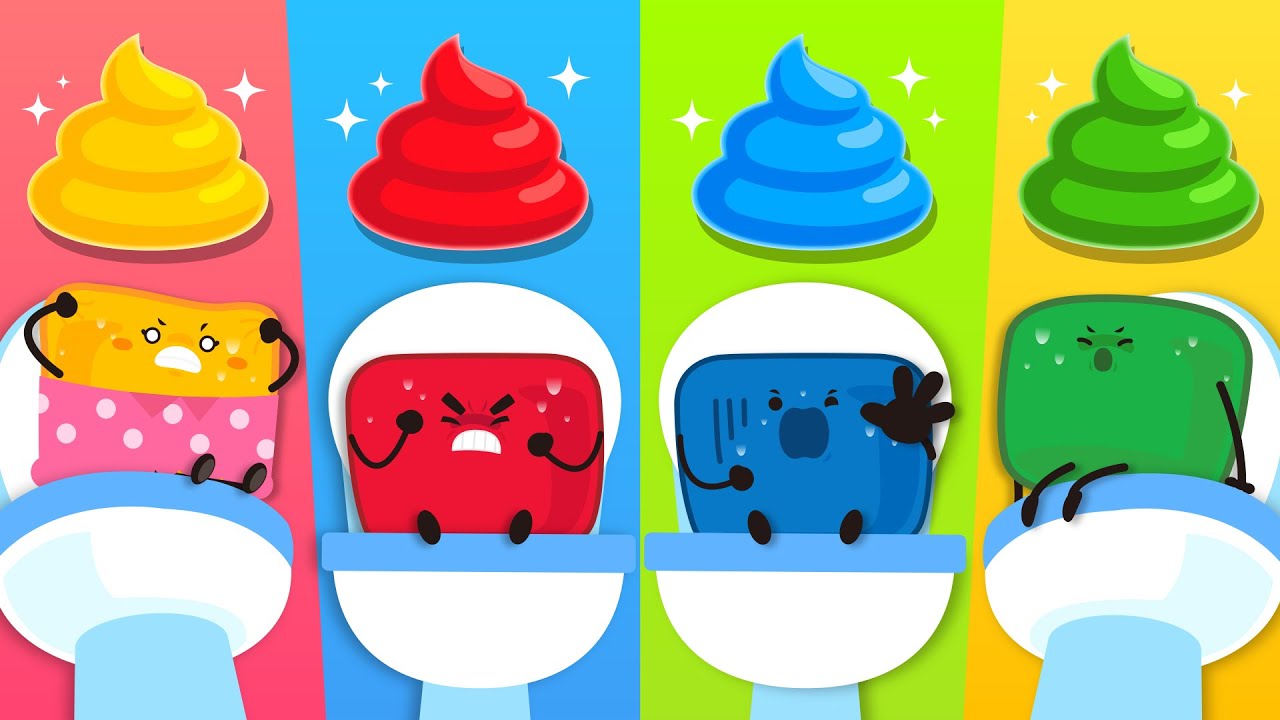 Colorful Poo Poo Song with Marshmallows | Rainbow Colors | + More Kids ...
