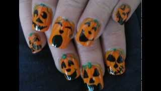 halloween nail pumpkin designs easy simple fingers