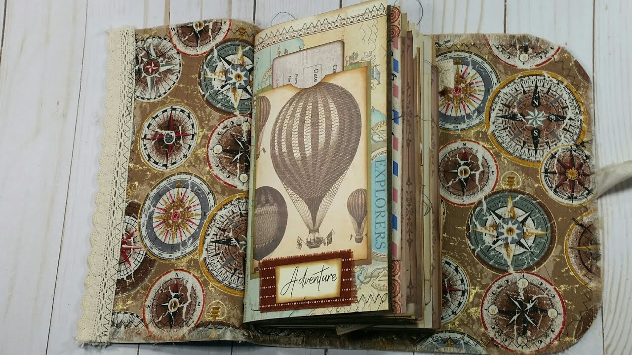 Softcover Travel Themed Journal; Junk Journal; Flip Through by TheBookVandalShop (SOLD)