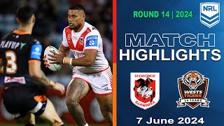 St George Illawarra Dragons v Wests Tigers | Full Time Highlights | NRL 2024