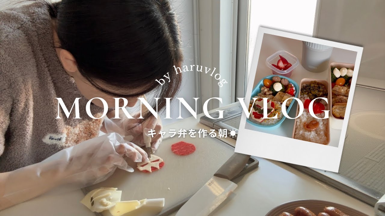 Morning vlog] A vlog of making Gojuger character bento 🍱 - YouTube