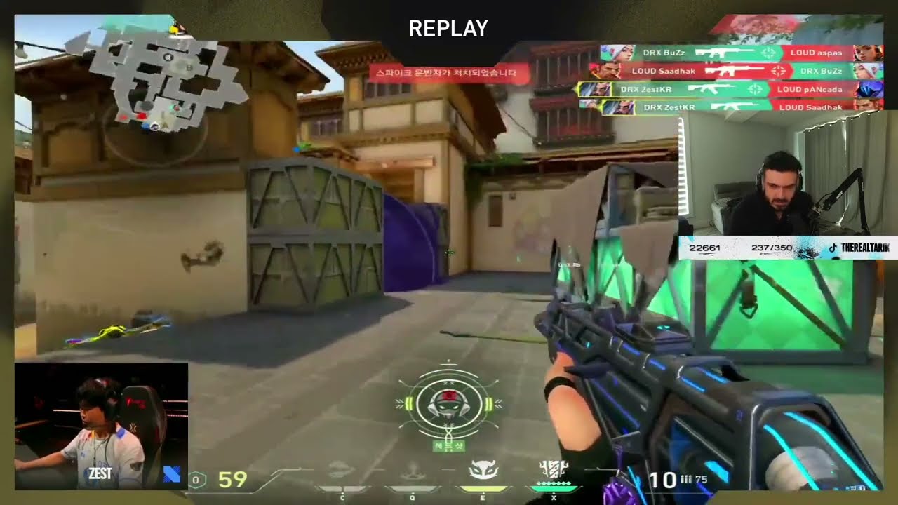 tarik reacts to DRX fan with AWESOME glasses | LOUD vs DRX