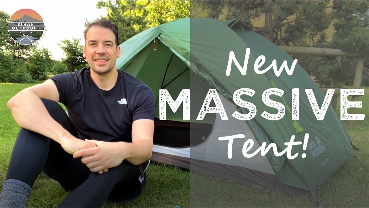 Terug kijken Sociale wetenschappen Beknopt MASSIVE New Camping Tent! I Jack Wolfskin Skyrocket 2 Dome Tent Review I  Wild Camping & Hiking Gear - YouTube