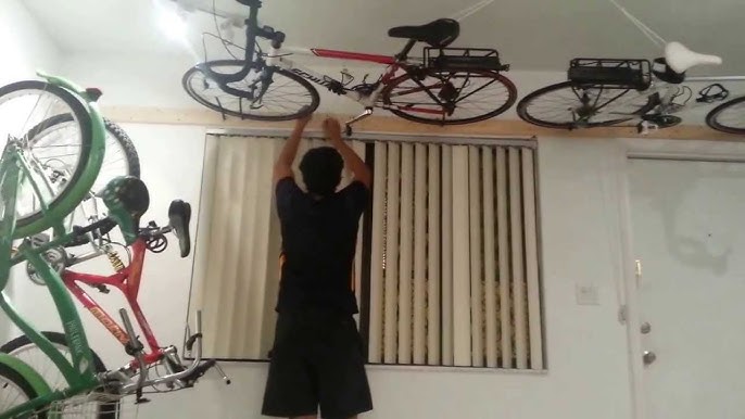 flat-bike-lift: il portabici idro-pneumatico da soffitto - the ceiling  hydro-pneumatic bike rack 