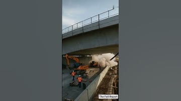Shocking!!A bridge collapses during construction in the city center!🏗️💥#bridgecollapse #Description