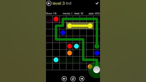 Flow Free 8X8 level 3 walkthrough