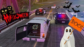 Kotse ng PATAY Vs. POLICE CARS (Halloween Car Chase) | Billionaire City RP screenshot 4